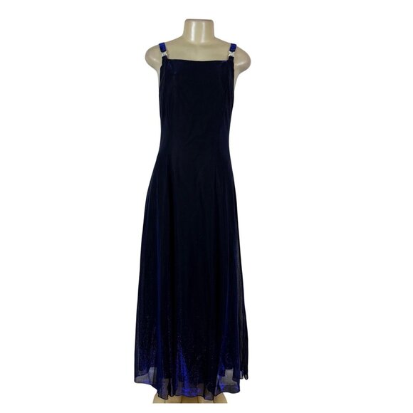 Besty & Adam Blue Women’s Formal Dress With Sparkle Accents Sz 7-8 - Picture 1 of 9